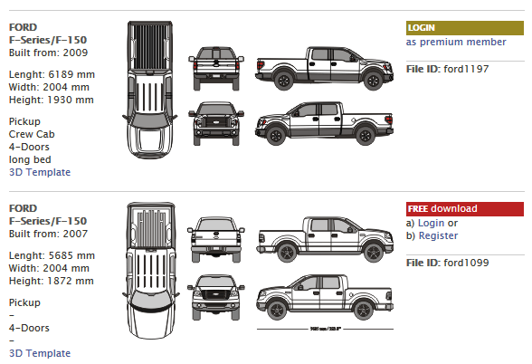 Free Vehicle Template Downloads